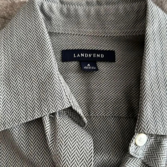 LANDS’ END Button Down Shirt Size 4 - Picture 3 of 4